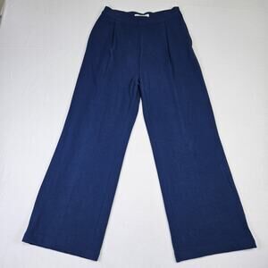 Harris Wharf London Womens Trouser Wide Leg Italian 42 Pleated Pant Luxury US M